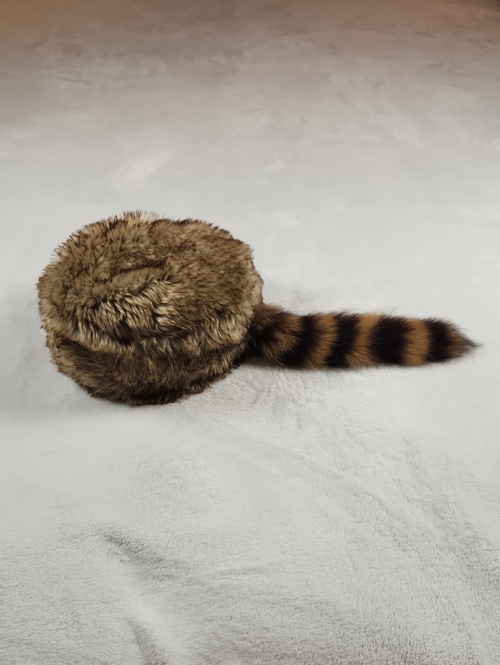 Raccoon Hat - Real Raccoon Fur Tail